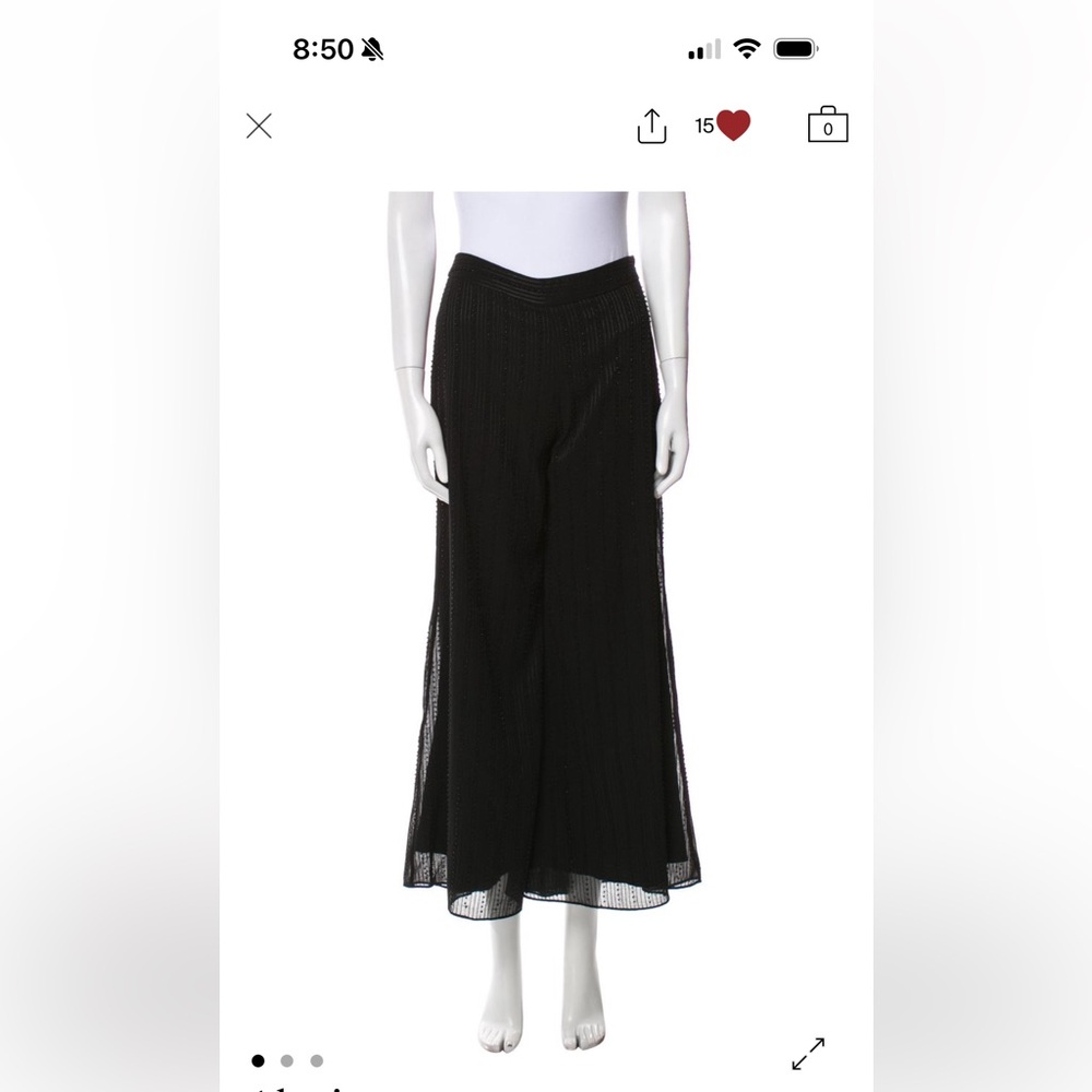 Alexis Elegant Black Wide Leg Trousers Small